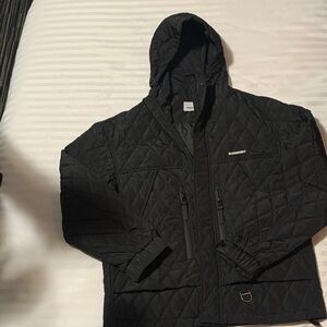 Burberry Black Hooded Quilted Jacket